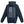 Back of navy Allegiance Back the Blue zip-up hoodie showing a large distressed American flag design with a blue line and Allegiance script.