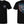 Flat lay of Don't Tread Shield Tee in black showing full front and back design with patriotic sleeve detail